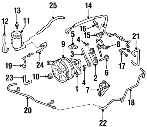 Pump & Hoses for 1998 Acura CL #0