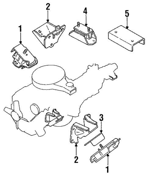 Engine & Trans Mounting for 1994 Isuzu Amigo #0