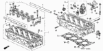 12100PLE000 - Engine: CYLINDER HEAD ASSY. for Honda Image