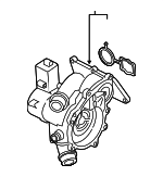 6L121111P - Cooling System: Housing for Volkswagen: Arteon, Atlas, Atlas Cross Sport, Beetle, Golf, Golf Alltrack, Golf R, Golf SportWagen, GTI, Jetta, Passat, Tiguan Image