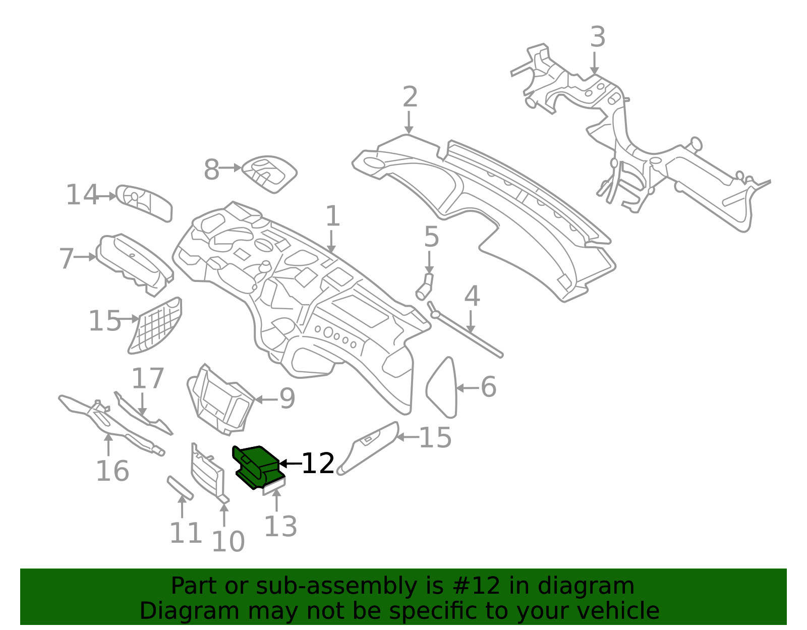 2006-2008 Kia Optima Tray 84742-2G000S8 | QuirkParts