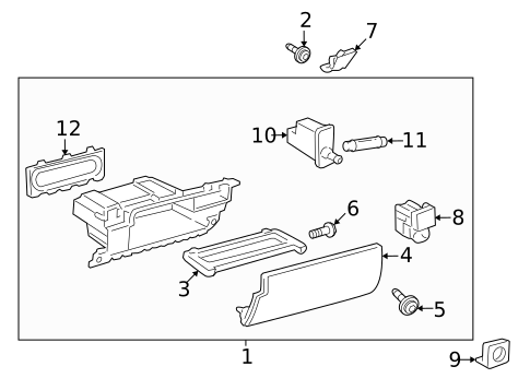 Glove Box for 2013 Lexus LX570 #0