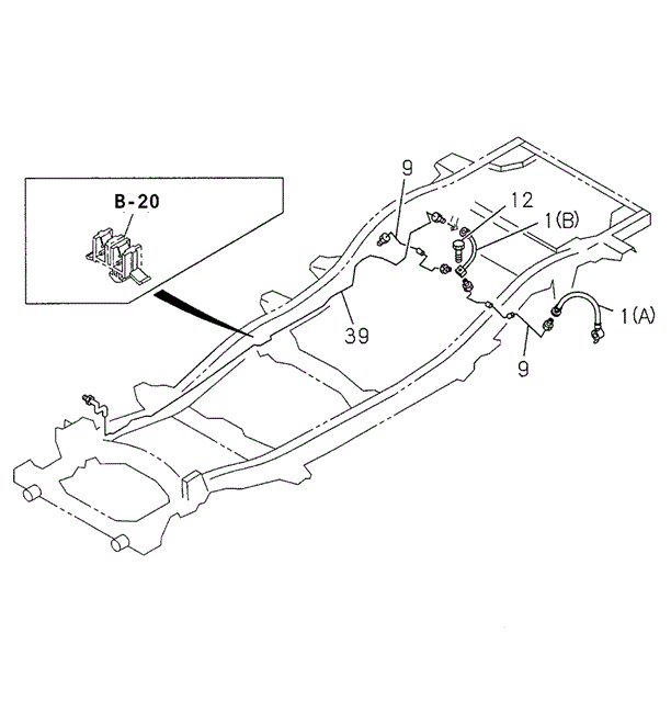 Brake Line (RR.) for 1998 Acura SLX #0