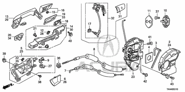 Front Door Locks - Outer Handle for 2011 Acura TL #0