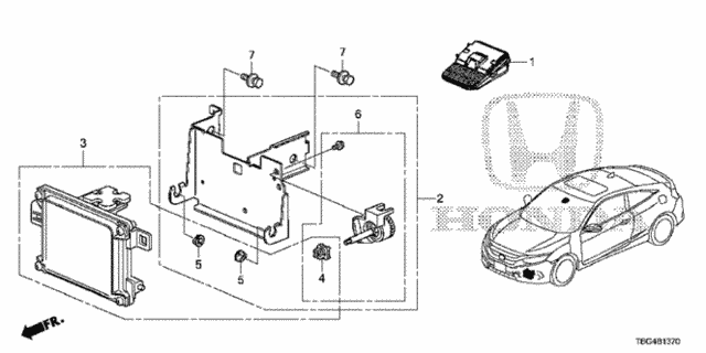 Camera - Radar (1) for 2016 Honda Civic #0