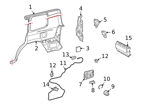 Quarter Panel & Components for 2010 Lexus LX570 #0