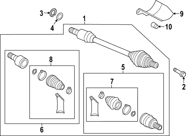 5Q0498103K - Suspension: Inner Joint Assembly for Audi Image