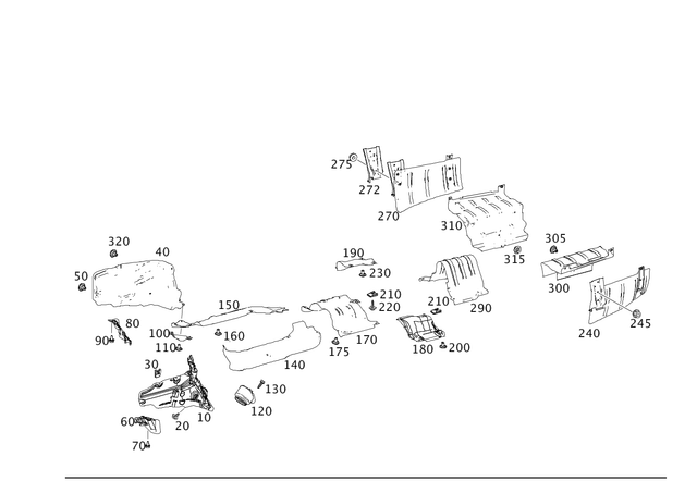 2116800122 - Exhaust System: Shielding for Mercedes-Benz Image image