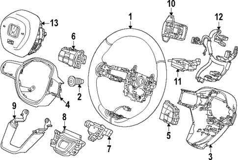Steering Wheel & Trim for 2024 Honda Pilot #0