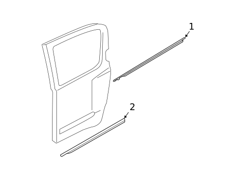 Exterior Trim - Rear Door for 2004 Nissan Pathfinder Armada #0