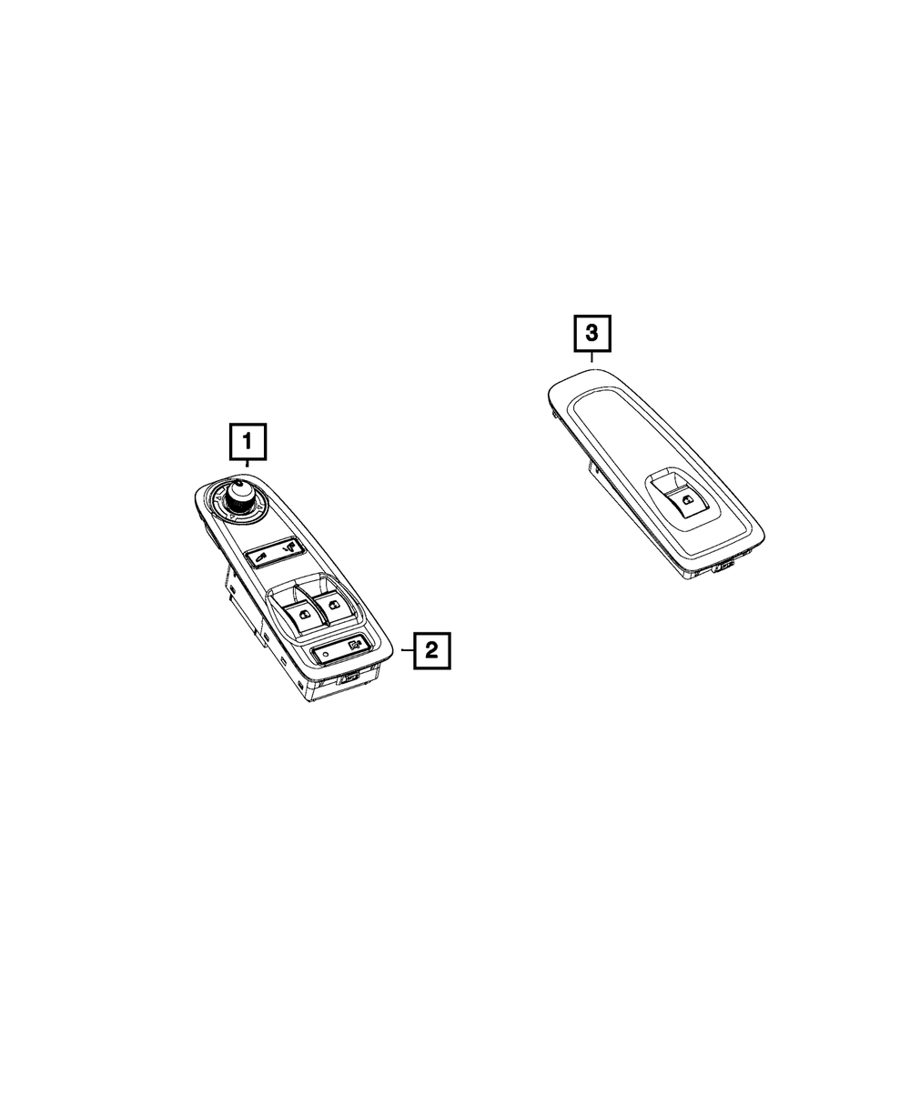 2014-2024 Ram Front Door Switch And Bezel 7EN95JXWAA | My