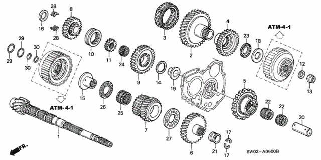 AT Countershaft for 2001 Acura NSX #0