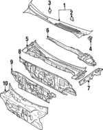 MB882407 - Body: Screen for Chrysler: Sebring | Dodge: Avenger Image
