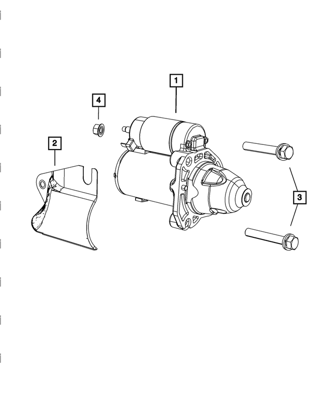 68068623AA - Electrical: Starter Shield for Mopar Image