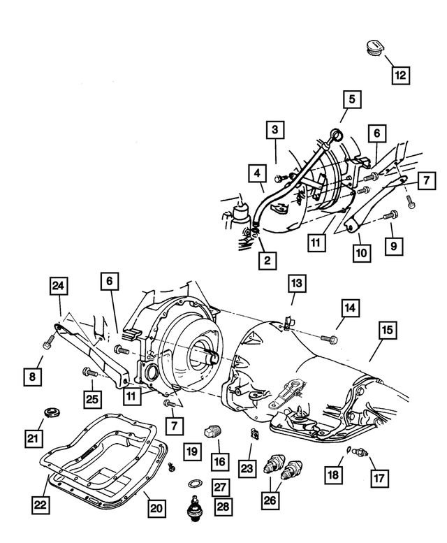6029799 - Automatic Transmission 4 Speed: Hex Head Bolt for Mopar Image