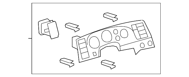 Genuine Toyota Inst Cluster Panel part# 55410-0C080 for 2010