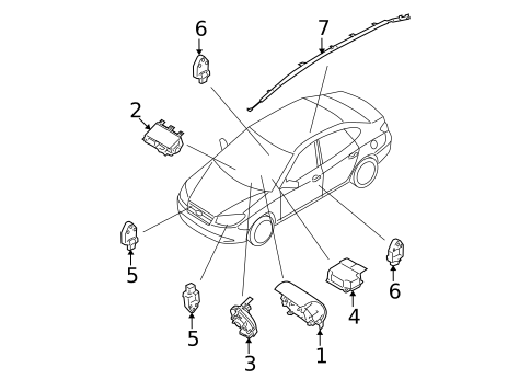 Air Bag Components for 2007 Hyundai Elantra #0