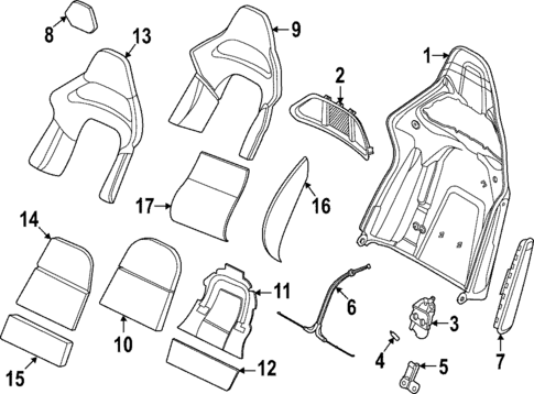 Seat Components for 2022 Porsche 718 Cayman #6