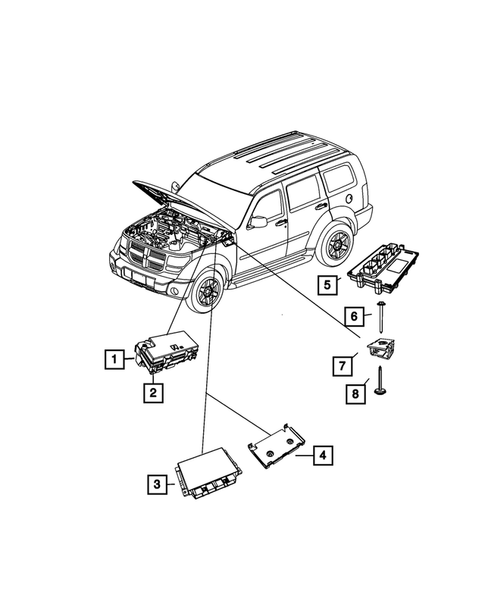 Keys, Modules and Engine Controllers for 2011 Dodge Nitro #1