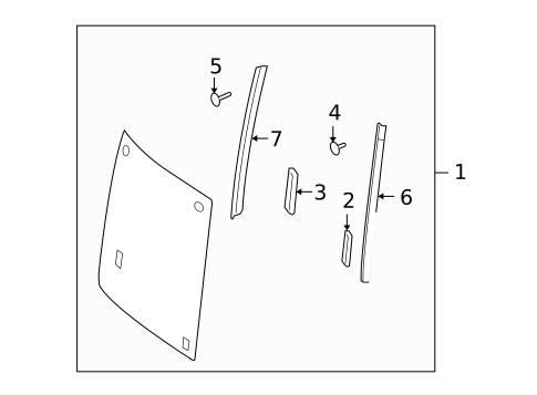 Glass & Hardware for 2011 Nissan Cube #0