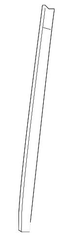 838121FA0B - Body: Front Molding for Nissan: Cube Image