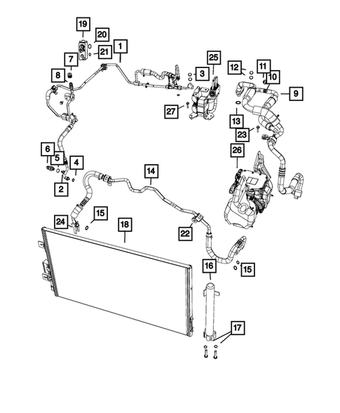 Air Conditioner and Heater Plumbing for 2015 Fiat 500 #4