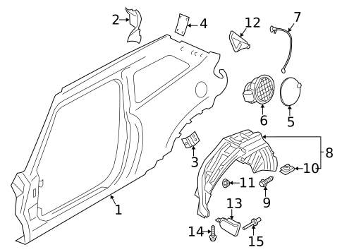 Quarter Panel & Components for 2014 Mini Cooper Paceman #0