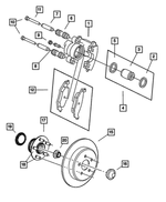 5114211AB - : Disc Brake Caliper, Left for Mopar Image