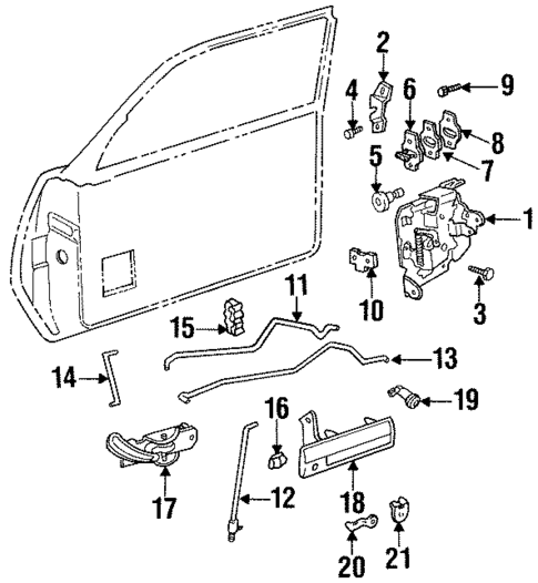 Lock Hardware for 1992 Pontiac Grand Am #0