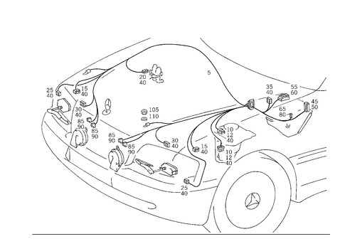 Headlamp Cable Harness for 1997 Mercedes-Benz C280 #0