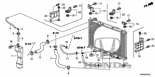 Radiator Hose - Reserve Tank for 2013 Honda Fit #0