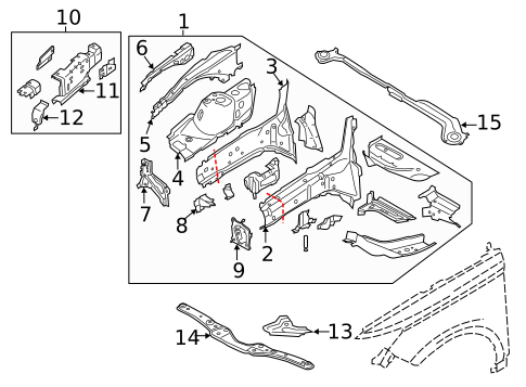 Structural Components & Rails for 2018 Lincoln MKC #0
