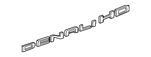 2020-2026 GMC Chrome Front Side Door Weight Class Name Plate 84337659 ...