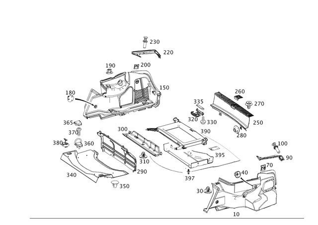 2126904941 - Trim and Lining: Trim, Load Compartment for Mercedes-Benz: E550, E63 AMG Image image