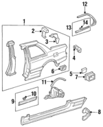 66530SM4010ZZ - : 1992-1993 Honda Accord - End Panel for Honda: Accord Image