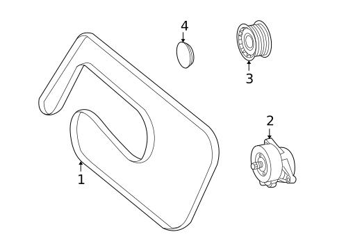 Belts & Pulleys for 2004 Mercedes-Benz CLK 320 #0