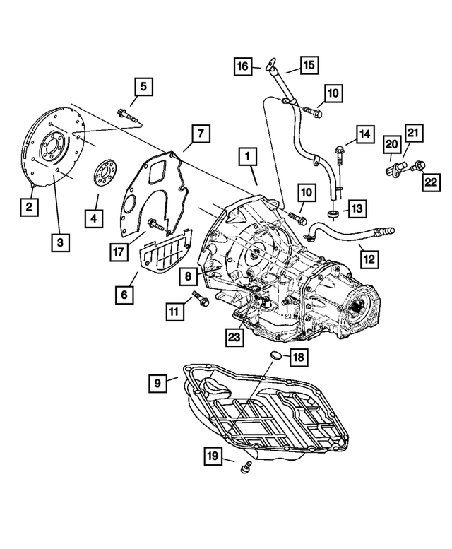 5114350AA - Automatic Transmission 4 Speed: Transmission Case for Mopar Image