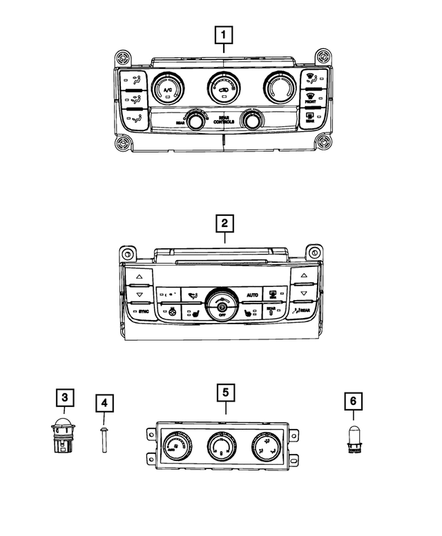 55111235AI - Air Conditioners and Heaters: A/c And Heater Control for Mopar Image