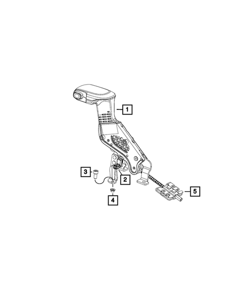 Parking Brake Lever, Cables, and Rear Disc Park Brake Assembly for 2015 Fiat 500L #1