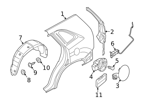 Quarter Panel & Components for 2014 Kia Sorento #0
