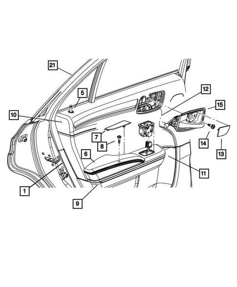 Door Trim Panels-Front and Rear for 2014 Chrysler 300 #1