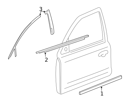 Exterior Trim - Front Door for 2005 Mercury Montego #0