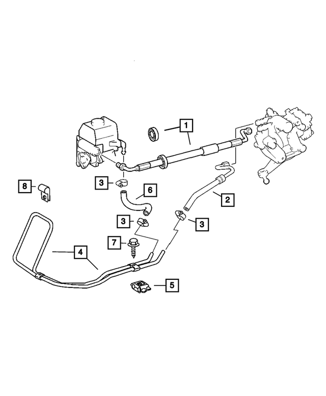 5097967AA - Steering: Delivery Line Hose for Mopar Image image