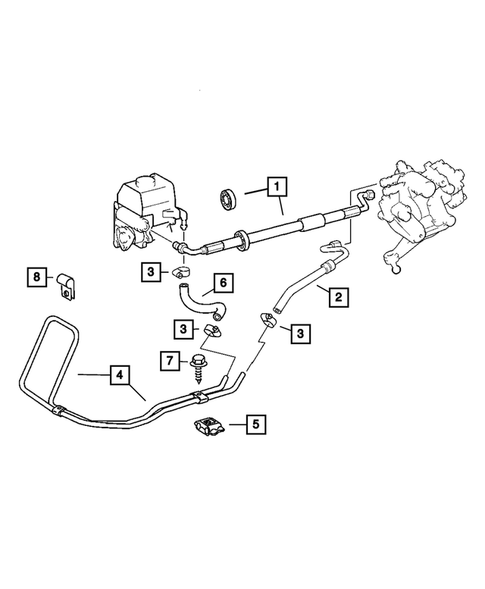 Power Steering Hoses for 2008 Chrysler Crossfire #0