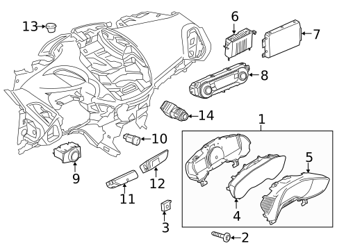 Cluster & Switches for 2018 Ford C-Max #0