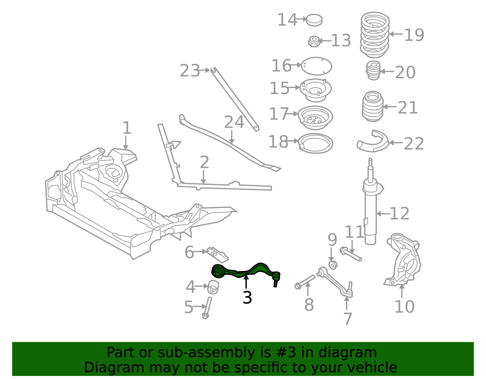 31122405861 - 2006-2016 BMW Front Control Arm (31-12-2-405-861