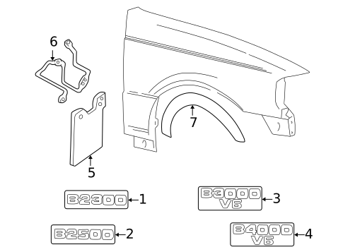 Exterior Trim - Fender for 1999 Mazda B4000 #0
