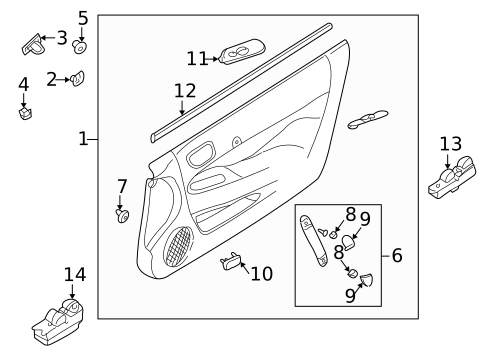 Interior Trim - Door for 2002 Dodge Stratus #0