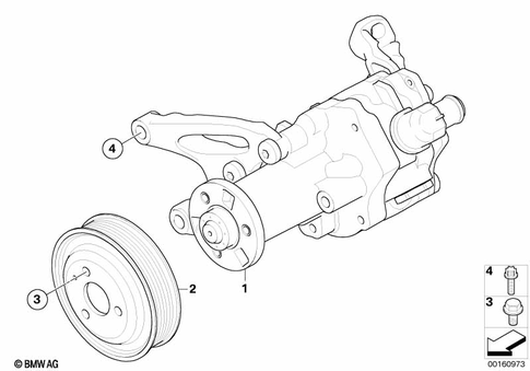 Power Steering Pump for 2009 BMW 535xi #0