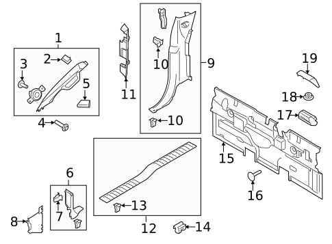Interior Trim - Cab for 2018 Ford F-150 #3